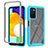 Custodia Silicone Trasparente Laterale 360 Gradi Cover ZJ4 per Samsung Galaxy A02s Cielo Blu