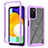 Custodia Silicone Trasparente Laterale 360 Gradi Cover ZJ4 per Samsung Galaxy A02s Lavanda