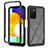 Custodia Silicone Trasparente Laterale 360 Gradi Cover ZJ4 per Samsung Galaxy A03s Nero