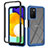 Custodia Silicone Trasparente Laterale 360 Gradi Cover ZJ4 per Samsung Galaxy M02s Blu