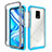 Custodia Silicone Trasparente Laterale 360 Gradi Cover ZJ4 per Xiaomi Poco M2 Pro Cielo Blu