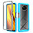 Custodia Silicone Trasparente Laterale 360 Gradi Cover ZJ4 per Xiaomi Poco X3 NFC Cielo Blu