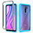 Custodia Silicone Trasparente Laterale 360 Gradi Cover ZJ4 per Xiaomi Redmi 9 Cielo Blu