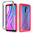 Custodia Silicone Trasparente Laterale 360 Gradi Cover ZJ4 per Xiaomi Redmi 9 Rosa Caldo