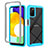 Custodia Silicone Trasparente Laterale 360 Gradi Cover ZJ5 per Samsung Galaxy A02s Cielo Blu