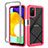 Custodia Silicone Trasparente Laterale 360 Gradi Cover ZJ5 per Samsung Galaxy A02s Rosa Caldo