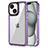 Custodia Silicone Trasparente Laterale Cover AC1 per Apple iPhone 14 Lavanda