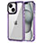 Custodia Silicone Trasparente Laterale Cover AC2 per Apple iPhone 14 Plus Viola