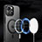 Custodia Silicone Trasparente Laterale Cover con Mag-Safe Magnetic QC1 per Apple iPhone 14 Plus