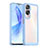 Custodia Silicone Trasparente Laterale Cover J01S per Huawei Honor 90 Lite 5G Azzurro