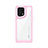 Custodia Silicone Trasparente Laterale Cover J01S per Oppo Find X5 Pro 5G Rosa