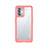 Custodia Silicone Trasparente Laterale Cover J01S per Oppo K9 Pro 5G Rosso