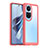 Custodia Silicone Trasparente Laterale Cover J01S per Oppo Reno10 5G Rosso