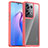 Custodia Silicone Trasparente Laterale Cover J01S per Oppo Reno8 Pro 5G Rosso