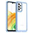 Custodia Silicone Trasparente Laterale Cover J01S per Samsung Galaxy A33 5G Blu