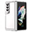 Custodia Silicone Trasparente Laterale Cover J01S per Samsung Galaxy Z Fold4 5G Chiaro