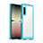 Custodia Silicone Trasparente Laterale Cover J01S per Sony Xperia 10 V Ciano