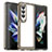 Custodia Silicone Trasparente Laterale Cover J02S per Samsung Galaxy Z Fold4 5G
