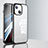 Custodia Silicone Trasparente Laterale Cover LD1 per Apple iPhone 14 Plus Argento