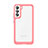 Custodia Silicone Trasparente Laterale Cover M03 per Samsung Galaxy S22 Plus 5G Rosso
