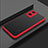 Custodia Silicone Trasparente Laterale Cover per Oppo A76 Rosso