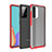 Custodia Silicone Trasparente Laterale Cover per Samsung Galaxy A52 5G Rosso