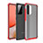 Custodia Silicone Trasparente Laterale Cover per Samsung Galaxy A72 5G Rosso