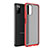 Custodia Silicone Trasparente Laterale Cover per Samsung Galaxy F02S SM-E025F Rosso