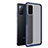 Custodia Silicone Trasparente Laterale Cover per Samsung Galaxy F52 5G Blu