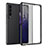 Custodia Silicone Trasparente Laterale Cover per Samsung Galaxy Z Fold3 5G Nero