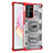 Custodia Silicone Trasparente Laterale Cover WL1 per Samsung Galaxy Note 20 Ultra 5G Rosso