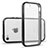 Nero Custodia Silicone Trasparente Laterale per Apple iPhone 4 Nero