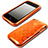 Custodia Silicone Trasparente Morbida Cerchio per Apple iPhone 3G 3GS Arancione