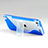 Custodia Silicone Trasparente Morbida S-Line con Supporto per Apple iPod Touch 5 Blu