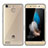 Custodia Silicone Trasparente Opaca Laterale per Huawei Enjoy 5S Argento