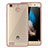 Custodia Silicone Trasparente Opaca Laterale per Huawei Enjoy 5S Oro Rosa