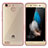 Custodia Silicone Trasparente Opaca Laterale per Huawei Enjoy 5S Oro Rosa