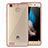 Custodia Silicone Trasparente Opaca Laterale per Huawei G8 Mini Oro Rosa
