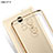 Custodia Silicone Trasparente Opaca Laterale per Xiaomi Redmi Note 3 MediaTek Oro