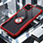 Custodia Silicone Trasparente Specchio Laterale 360 Gradi con Magnetico Anello Supporto per Apple iPhone 11 Pro Rosso