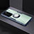 Custodia Silicone Trasparente Specchio Laterale 360 Gradi con Magnetico Anello Supporto per Huawei P40