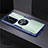 Custodia Silicone Trasparente Specchio Laterale 360 Gradi con Magnetico Anello Supporto per Huawei P40 Pro Blu