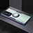 Custodia Silicone Trasparente Specchio Laterale 360 Gradi con Magnetico Anello Supporto per Huawei P40 Pro+ Plus Grigio