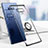 Custodia Silicone Trasparente Specchio Laterale 360 Gradi con Magnetico Anello Supporto per Samsung Galaxy Note 9 Nero