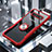 Custodia Silicone Trasparente Specchio Laterale 360 Gradi con Magnetico Anello Supporto per Samsung Galaxy S10 Rosso