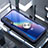 Custodia Silicone Trasparente Specchio Laterale 360 Gradi con Magnetico Anello Supporto per Xiaomi Mi 9 Lite Blu