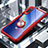 Custodia Silicone Trasparente Specchio Laterale 360 Gradi con Magnetico Anello Supporto per Xiaomi Mi 9 Rosso