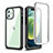Custodia Silicone Trasparente Specchio Laterale 360 Gradi per Apple iPhone 12 Nero