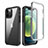 Nero Custodia Silicone Trasparente Specchio Laterale 360 Gradi per Apple iPhone 12 Pro Max Nero