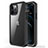 Custodia Silicone Trasparente Specchio Laterale 360 Gradi per Apple iPhone 12 Pro Max Nero